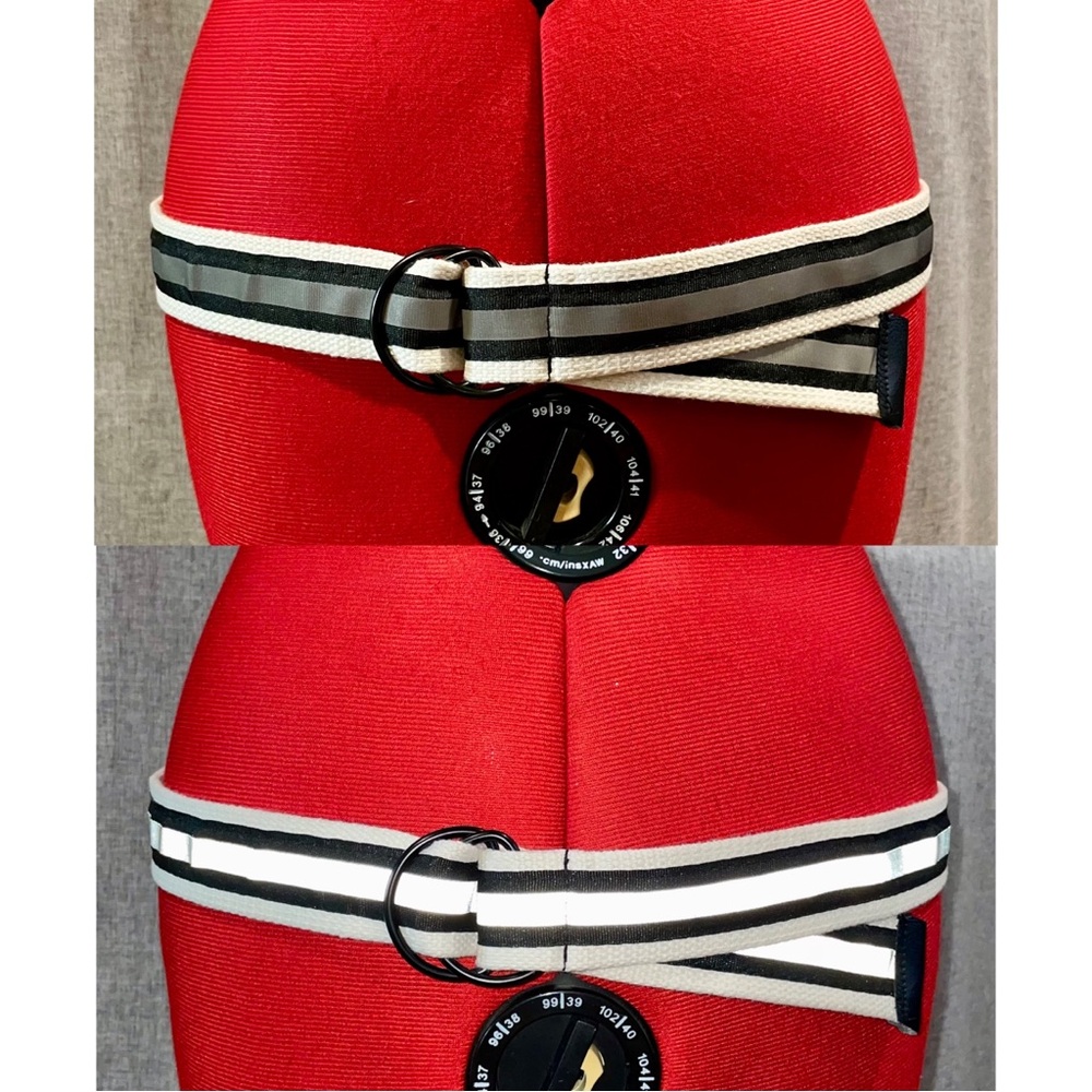 Dollskill reflective stripe adjustable D ring belt - festival rave clubwear